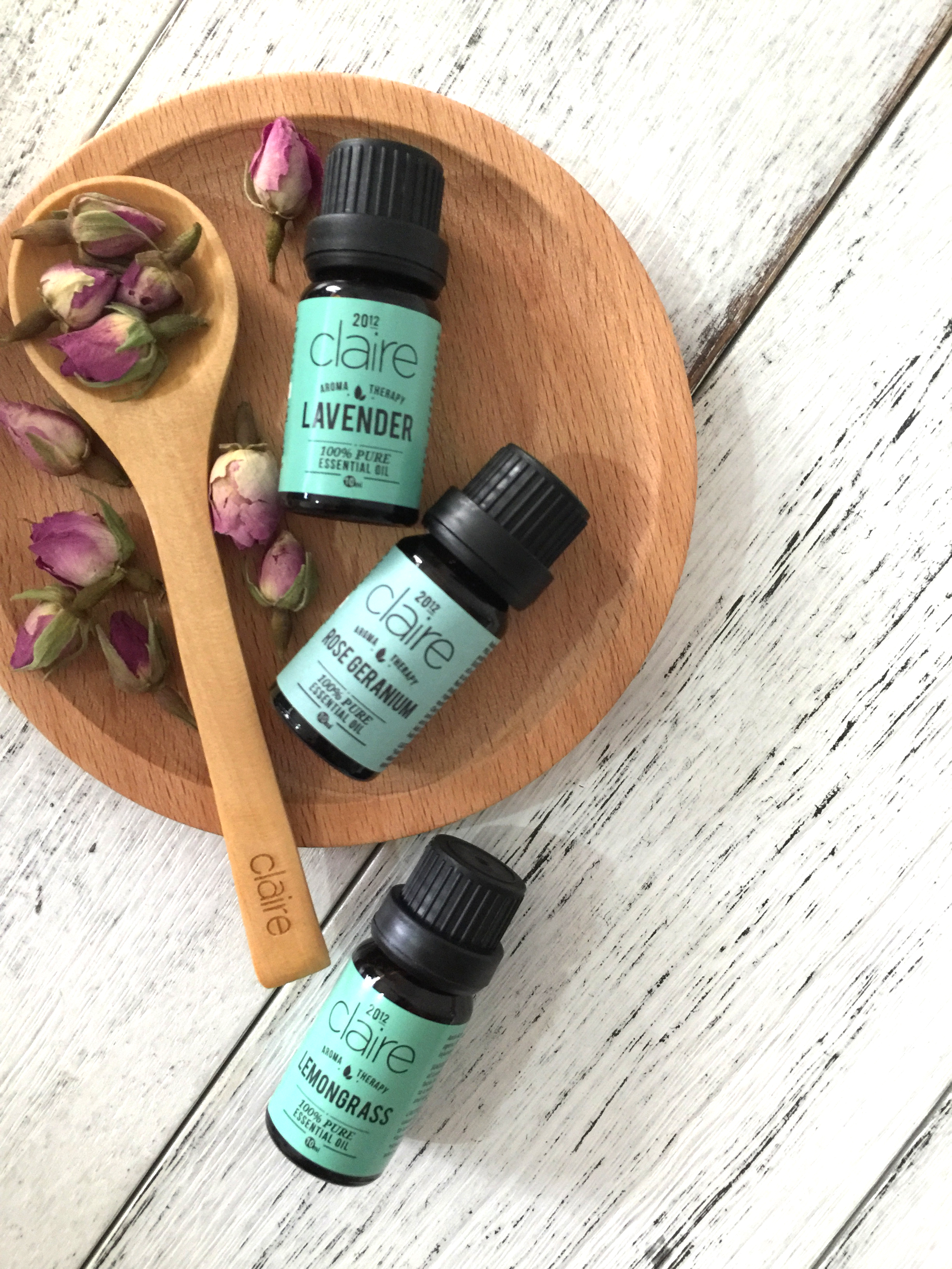 Claire Organics Essential Oil Lemongrass Lavender Rose Geranium Claire Organics Essential Oil Lemongrass Lavender Rose Geranium