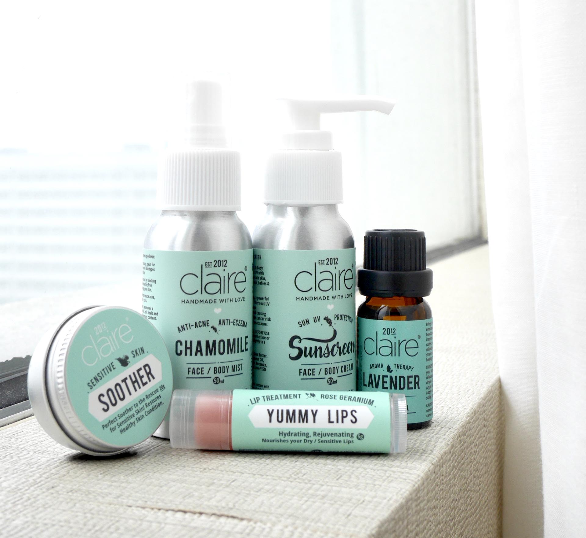 Claire Organics Natural Care for Sensitive Skin